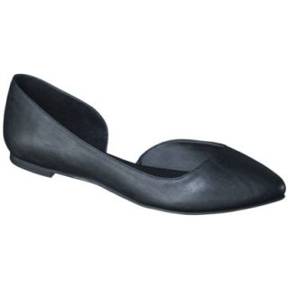 Womens Xhilaration Lana Pointed Toe Flats   Black 9.5