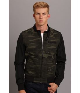 Members Only Camouflage Racer Mens Coat (Olive)