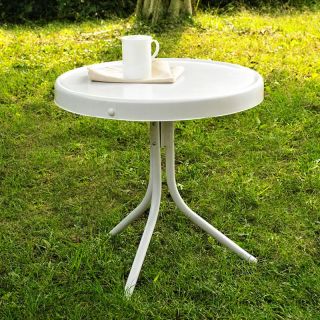 Crosley Griffith Metal 20 in. Side Table   White   CO1011A WH