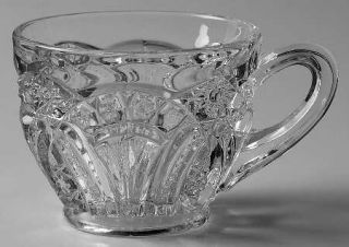 Cambridge Wheat Sheaf Clear Punch Cup   Line #2660, Star Design, Pressed, Clear