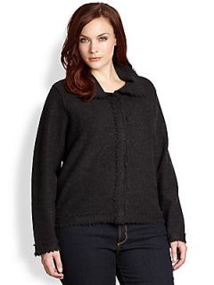 Eileen Fisher, Sizes 14 24 Wool Short Jacket   Charcoal