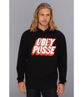 Obey Posted Pullover Hood Sweatshirt Mens Sweatshirt (Black)