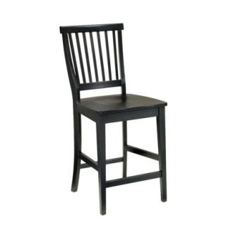 Dining Chair Arts and Crafts Stool with Back   Ebony (24)