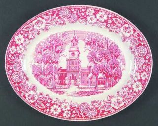 Homer Laughlin  Early American Homes 11 Oval Serving Platter, Fine China Dinner