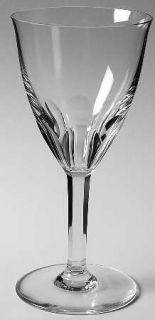 Baccarat Zurich (Cut) Water Goblet   Cut Panels On Bowl, Multi Sided Stem