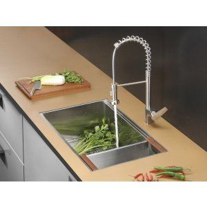Ruvati RVC1372 Combo Stainless Steel Kitchen Sink and Stainless Steel Set