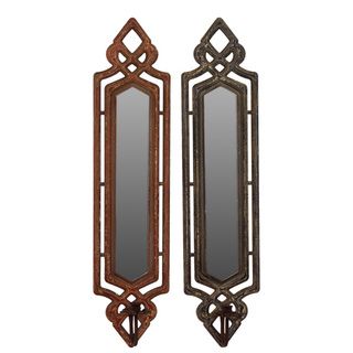 Urban Trends Collection Wooden Mirrors (set Of 2) (WoodFinish WeatheredDimensions (each) 30 inches high x 7 inches wide x 4.5 inches deep)