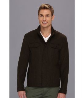 Kenneth Cole New York Wool Shirt Jacket Mens Coat (Green)