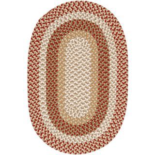 Plymouth Reversible Braided Indoor/Outdoor Oval Rugs, Brick
