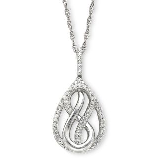 Infinite Promise 1/7 CT. T.W. Diamond Sterling Silver Infinity Pendant, Womens