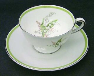 Franconia   Krautheim Lily Of The Valley Footed Cup & Saucer Set, Fine China Din