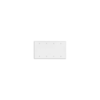 Leviton 86064 Electrical Wall Plate, Blank, 4Gang Ivory