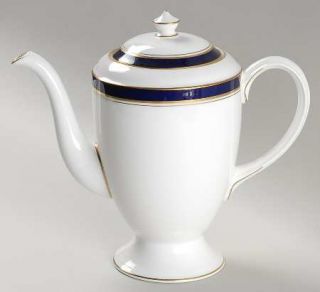 Royal Worcester Howard Cobalt Blue (Gold Trim) Coffee Pot & Lid, Fine China Dinn