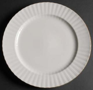 Mikasa Fluted Gold 12 Chop Plate/Round Platter, Fine China Dinnerware   All Whi