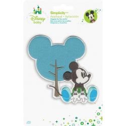 Disney Mickey Mouse Mickey W/silhouette Iron on Applique