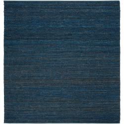 Hand woven Blue Meadowlark Natural Fiber Jute Rug (8 Square)