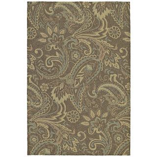 Indoor/ Outdoor Fiesta Brown Paisley Rug (76 X 9)