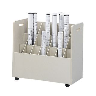 Safco Mobile Roll File, 21 Compartment (N/A Wood)