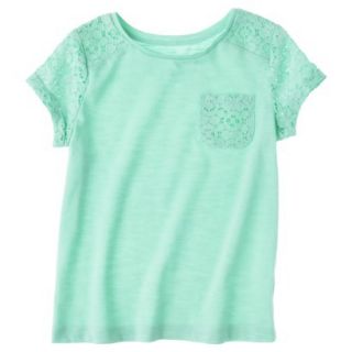 Cherokee Infant Toddler Girls Short Sleeve Tee   Mint Green 12 M