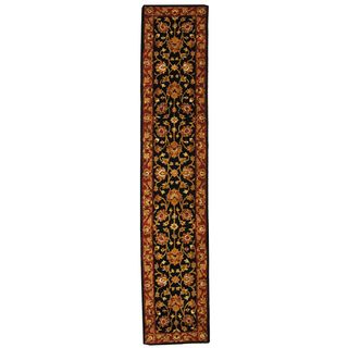 Handmade Heritage Kerman Black/ Peach Wool Runner (23 X 10) (BlackPattern OrientalMeasures 0.625 inch thickTip We recommend the use of a non skid pad to keep the rug in place on smooth surfaces. We also recommend that this rug be professionally cleaned 