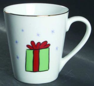 Merry Brite (China) Merry Christmas Mug, Fine China Dinnerware   Reindeer,Packag