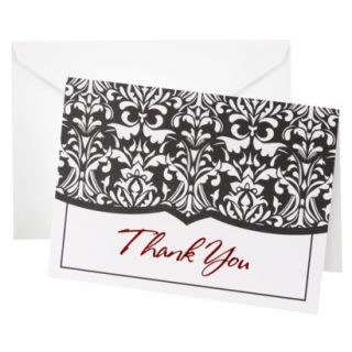 Damask Black Thank You Cards   50ct