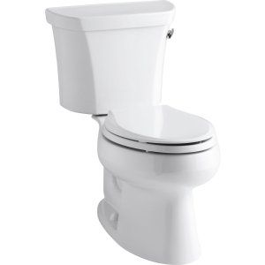 Kohler K 3998 RA 0 WELLWORTH Elongated 1.28 gpf Toilet, Right Hand Trip Lever