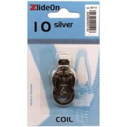 Zlideon Coil Size 10 Silver Zipper Pull Replacement (SilverImported )