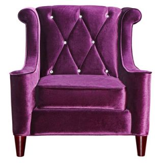 Armen Living Barrister Chair LC8441BLACK / LC8441PURPLE Color Purple