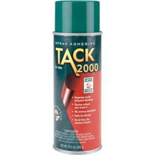 Tack 2000 10.5 oz Spray Adhesive (10.5 ouncesIdeal for use on floral, wedding, arts and crafts projects, dried materials, containers, memory books, foam, lightweight wood and moreAdvanced formula provides strong, acid free, multi purpose bondingThis packa