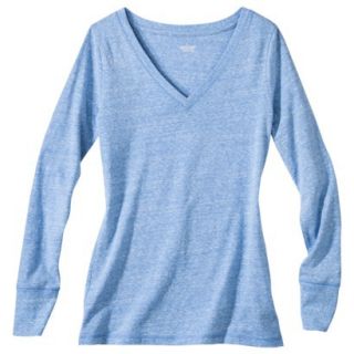 Mossimo Supply Co. Juniors Long Sleeve V Tee   Bluebell XS(1)