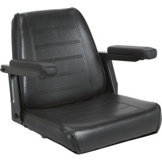 Wise Universal Tractor Seat with Armrests   Black, Model# XWM1160