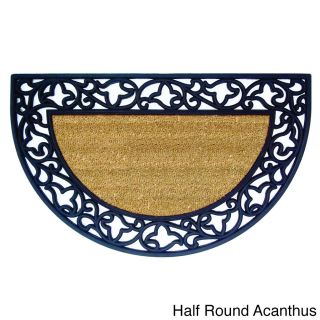 Ornate Wrought Iron style Rubber/coir Doormat