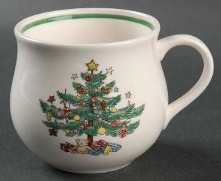 Nikko Happy Holidays Cocoa Cup, Fine China Dinnerware   Christmas Tree W/Stars&P