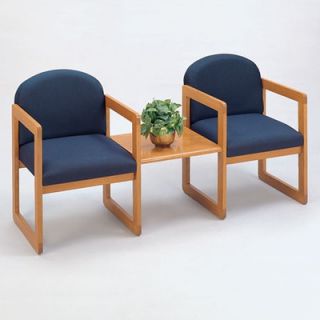Lesro Classic Two Chairs with Connecting Center Table C2311G