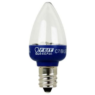 Feit Electric BPC7/B/LED LED Light Bulb, Night Light Bulb Candelabra Base, 120V, Less Than 1W Blue