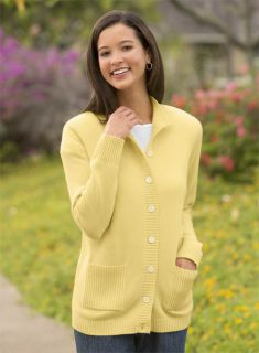 Countryside Cashmere Cardigan, Pale Yellow, X Small