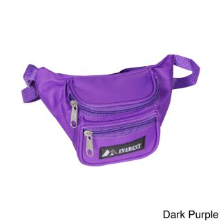 Everest 8 inch Wide Signature Fanny Pack (600 denier polyesterDimensions 3.5 inches high x 8 inches wide x 2.5 inches deepWeight 0.2 poundsWaist strapStrap measurement 24 to 36 inches Front and main zippered compartmentsModel 044KS)