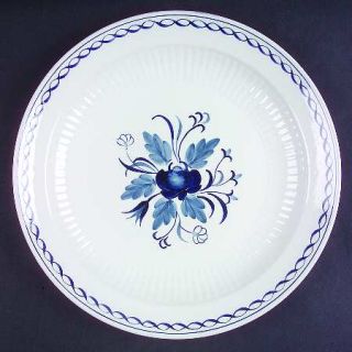 Adams China Baltic Blue (Newer,White) Dinner Plate, Fine China Dinnerware   Empr
