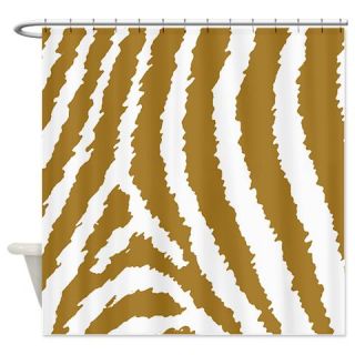  Light Tan Brown Zebra Print Shower Curtain  Use code FREECART at Checkout