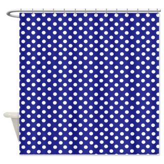  Navy blue polka dot Shower Curtain  Use code FREECART at Checkout