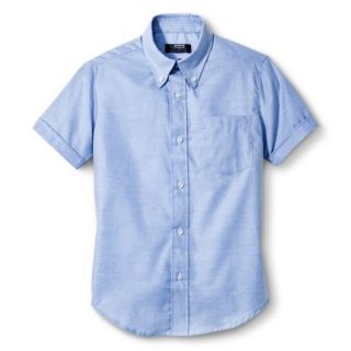 French Toast Boys School Uniform Short Sleeve Oxford Shirt   Light Blue 5