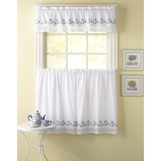 Leighton 3 piece Curtain Tier And Valance Set