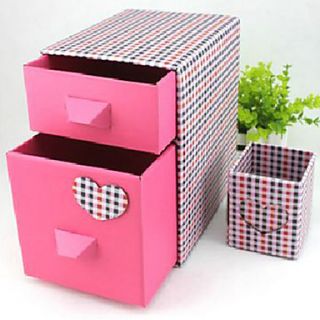Modern Bins Shape Bistratal Pink Storage Box
