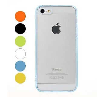 Transparent Plastic Case and TPU Frame for iPhone 5/5S