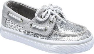 Girls Sperry Top Sider Bahama   Pewter Canvas/Sequins Casual Shoes