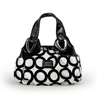 Vintage Black Circles Pattern Tote