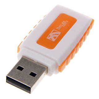 Mini USB 2.0 Memory Card Reader (Purple/Blue/Orange)