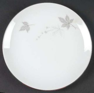 Mikasa Silver Maple Salad Plate, Fine China Dinnerware   White & Gray Leaves