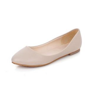 Faux Leather Womens Flat Heel Comfort Flats Shoes(More Colors)